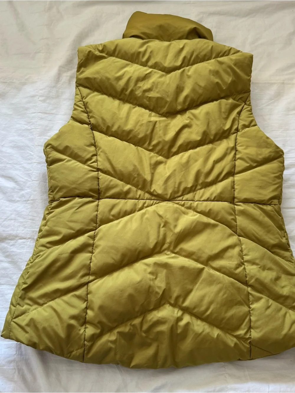 Womens J.crew Chartreuse Green Puffer Vest Size XS Down Filled